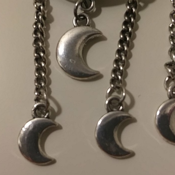 Pentacle Pentagram Dangling Earrings - Picture 3 of 3